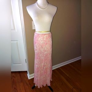 Vintage Chadwicks bi layer maxi skirt chiffon feel size 10 pink 💗